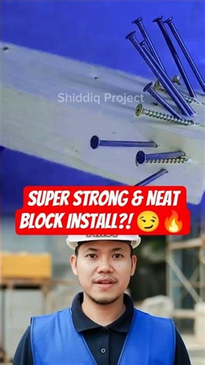 Still Using the Old Way? Here’s the Super Neat and Strong Block Installation Trick! 😏🔥 #shorts