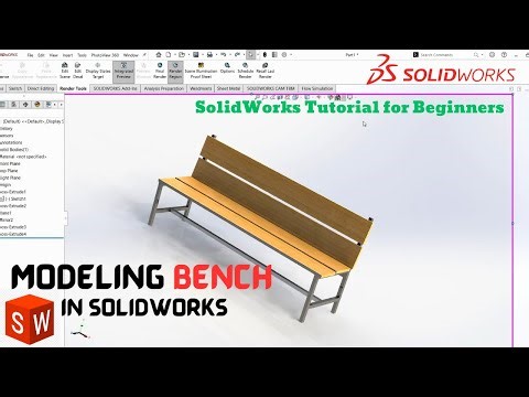 How to make Bench Design in Solidworks | Bench | Solidwork tutorial for Beginners #solidworks