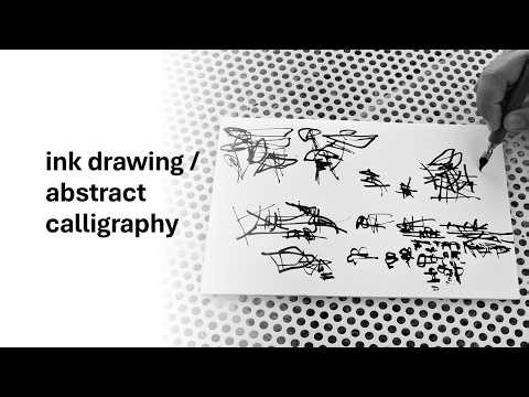 Abstract Ink Drawing / Calligraphic Lines / Intuitive Composition