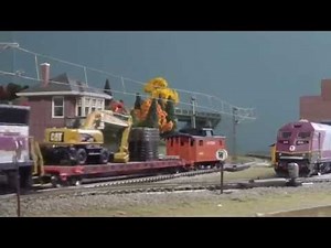 HO Scale MBTA and Downeaster Montage'