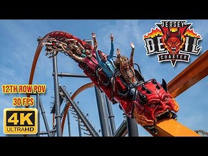 Jersey Devil Coaster 12th Row POV | Six Flags Great Adventure 4K Ride Experience!