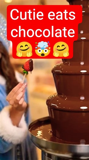 ASMR chocolate fountain wonderful ASMR girl eating a berry #asmr#candy#candyopening #odlysatisfying