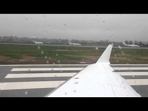 [Wing View] Bombardier Challenger 300 Takeoff Teterboro, New Jersey