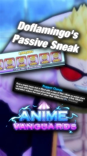 AV Doflamingo's Passive Sneak!!! | Roblox | Anime Vanguards #roblox #animevanguards #showcase