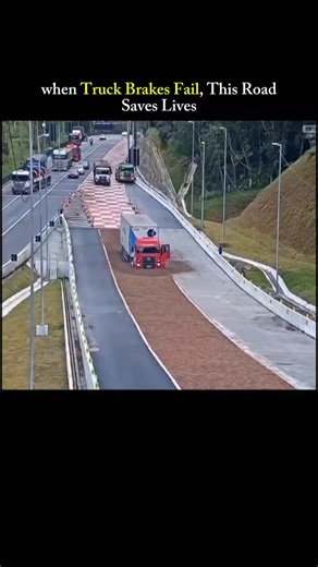 Universe🌌 on Instagram: "When Truck Brakes Fail… This Road Saves Lives 🚛⚠️ A runaway truck ramp built to stop disasters in seconds Deep gravel creates massive friction to slow heavy vehicles The slope is designed to absorb speed without flipping the truck Used when brakes overheat or fail on steep mountain roads Engineers study momentum to calculate the perfect ramp length These escape lanes prevent hundreds of accidents every year Drivers are trained to spot them during emergency descent A li