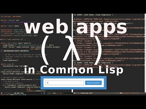 Common Lisp web development: how to build a website in Lisp · part 1
