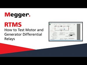 Megger RTMS: How to Test Motor and Generator Differential Relays