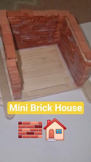 🏠 Incredible DIY Brick House Build | Miniature Wall with Bricks & Wood