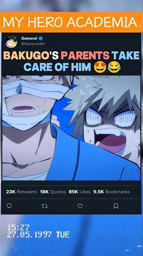 BAKUGO'S PARENTS TAKE CARE OF HIM 🤩😂 | #myheroacademia #edit #mha #amv #anime