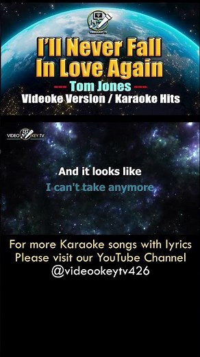 I'll Never Fall In Love - Tom Jones - Karaoke Teaser #karaokesongwithlyrics #karaokesongs #videoke