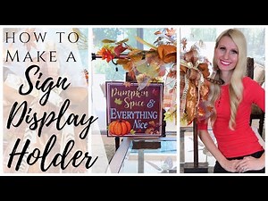 HOW TO MAKE A SIGN DISPLAY HOLDER (HOLDER FOR INTERIOR SIGN)