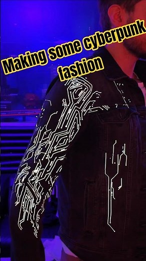 I'm making practical futuristic fashion and I found this neat material to experiment with!