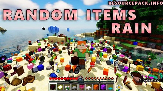 Random Items Rain Datapack 1.21.6 / 1.20.6 / Raining Items