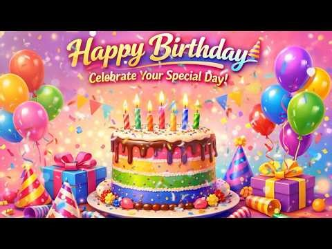 Happy Birthday Greetings 🌈 Colorful Birthday celebration video
