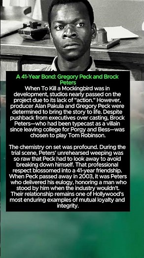 A 41 Year Bond Gregory Peck and Brock PetersWhen