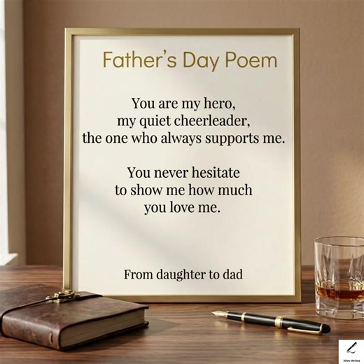 Father’s Day Poem from Daughter. Link: https://xhevwrites.etsy.com/listing/4524418599 #fathersday #fatherdaughter #fatheranddaughter #fatherlove #happyfathersday