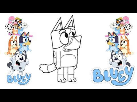 Bluey Adventure Drawing 💙⭐ Learn to Draw Bluey Easy Step by Step