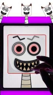 1️⃣9️⃣ Sprunki OC Nineteen (From Numberblocks) phase 1-2 X #emoji 😳