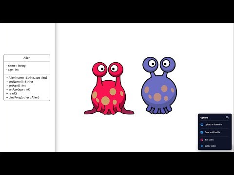 Intro to Classes and Objects - Alien
