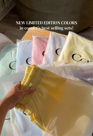 These WILL sell out before the season even starts, so if you’re lucky enought to see your size still in stock then grab them while you can! ✨ . . . comfrt comfort sweat set hoodie shorts discount code 2026. limited edition spring summer waffle sets pastel collection from comfrt. comfrt honest review. casual outfit ideas. outfit aesthetic. casual fashion. affordable outfits. #comfrt #comfrtclothing #matchingset #sweatset #springfashion @Comfrt