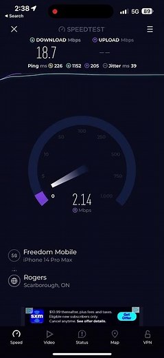 Freedom Mobile 5g Speed Test