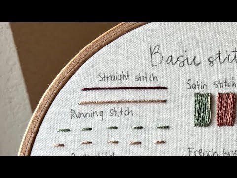 1/20: How to Do a Straight Stitch | Beginner Hand Embroidery