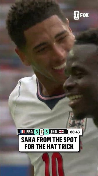 SAKA CONVERTS THE PEN TO COMPLETE HIS HAT TRICK 🏴󠁧󠁢󠁥󠁮󠁧󠁿 ENGLAND LEADS 5-3 IN THE BRONZE FINAL!