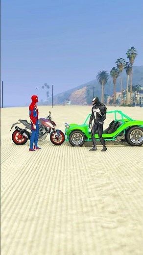 Spider-Man vs. Venom: Who has more cars? car battle #shorts #short #spiderman #car