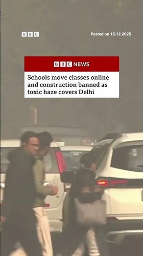 Schools move classes online and construction banned as toxic haze covers Delhi. #BBCNews