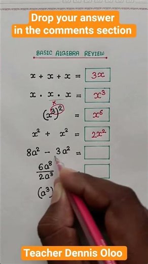Basic Algebra Review