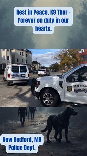 RIP K9 Thor. It happened right down the street from me. I wish I was there to say goodbye. To thank him. To be a part of his ceremony. But I didn't know about it. Now I can only look at my local police department's home page and create this video out of respect for what K9 Thor did for us. Here is what his department said yesterday on Facebook: "***NBPD BIDS FAREWELL TO THOR*** It is with heavy hearts that we announce the passing of retired K9 Thor K9 Thor faithfully served the New Bedford Polic