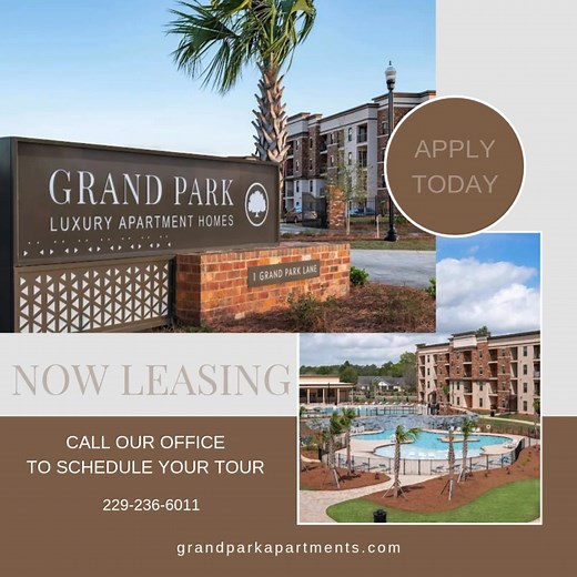NOW LEASING! Call and schedule your tour or apply today at grandparkapartments.com | Grand Park Apartments