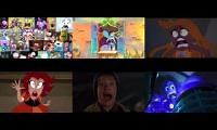 Mix of 6 videos from youtube : all cartoon screaming episodes at the same time hd fixed