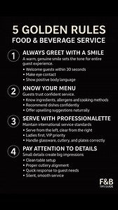 39K views · 483 reactions | Waiter Etiquette knowledge Guide #fblifestyles #knowledge #learning #etiquette #menu #family #hotel #service #restaurant #family | F&B TIPS GUIDE | Facebook