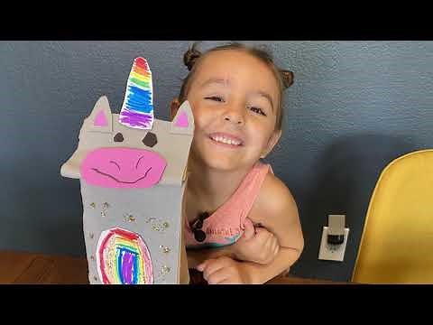 How to make a rainbow unicorn paper bag puppet | KVUE