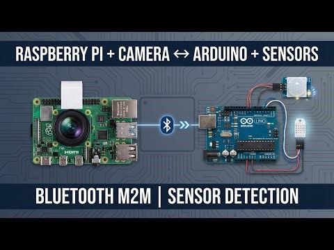Raspberry Pi + Arduino Bluetooth M2M Connection | Sensor Detection & Camera Integration