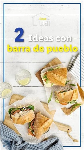 2 ideas de bocadillos con barra de pueblo #shorts