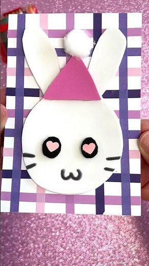 How to Make a Cute Bunny Birthday Card | Easy DIY Handmade Card Tutorial for Beginners
