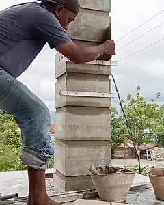 85K views · 479 reactions | How to smooth the joints of a pillar | Andris Brick Art | Facebook
