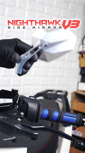 ARM Nighthawk V3 Side Mirror Sharper design. Stronger build. Clearer vision. ✔ Full CNC 6061 Aluminum Construction ✔ HD Clear Mirror Lens for stable rear visibility ✔ Non-fade anodized finish ✔ Fully adjustable viewing angles ✔ Standard mount (non bar-end) – easy installation Available in Silver & Black #surfymotorcyclephilippines #nighthawksidemirror #sidemirror #click125i #click150i | Surfy Motorcycle