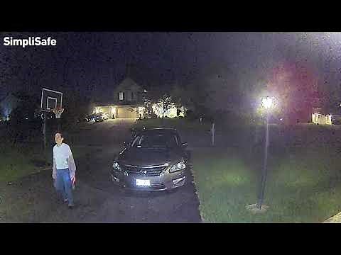 SimpliSafe Outdoor Camera – Sample Footage (Driveway/garage testing nighttime)