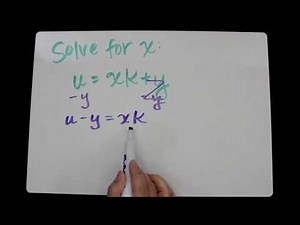 Solving Literal Equations Tutorial