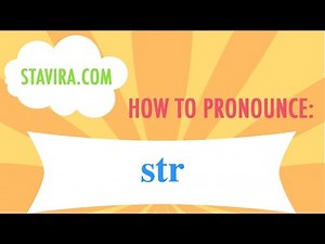 How to pronounce the str sound in American IPA
