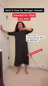 Modified Single Forward Crunch For 70y/o and above for balance, stability, posture, walking and safety. #physicaltherapy #exercise #coreworkout #mobility #seniors #elderly #share #Subscribe #reels | Doc H.