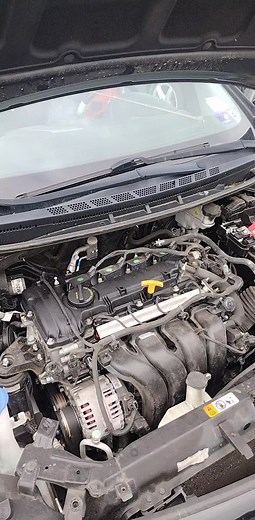 Close-Up View of Car Engine Details