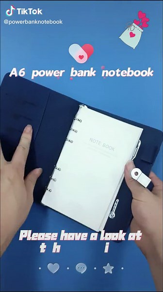 Notebook in A6 with power bank. #fyp #notebook #powerbank #customizedgifts #eventgifts #companygift #giftideas #wirelesscharger #promotionalgifts