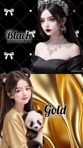 Black 🖤 vs Gold ✨ | Which One Is More Royal? | Aesthetic Beauty Comparison