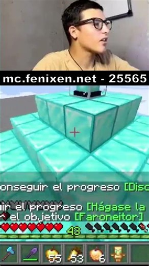 ✅ I MADE THE DIAMOND BEACON WITH MY FOLLOWERS IN SURVIVAL #minecraft #clips #shorts