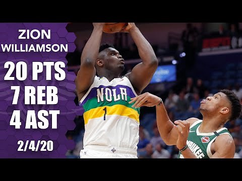 Zion rips ball away from Giannis in 20-point outing for Pelicans vs. Bucks | 2019-20 NBA Highlights
