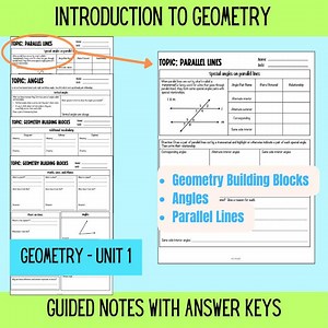 Geometry Unit: Middle School Math Notes & Worksheets (digital Download) - Etsy